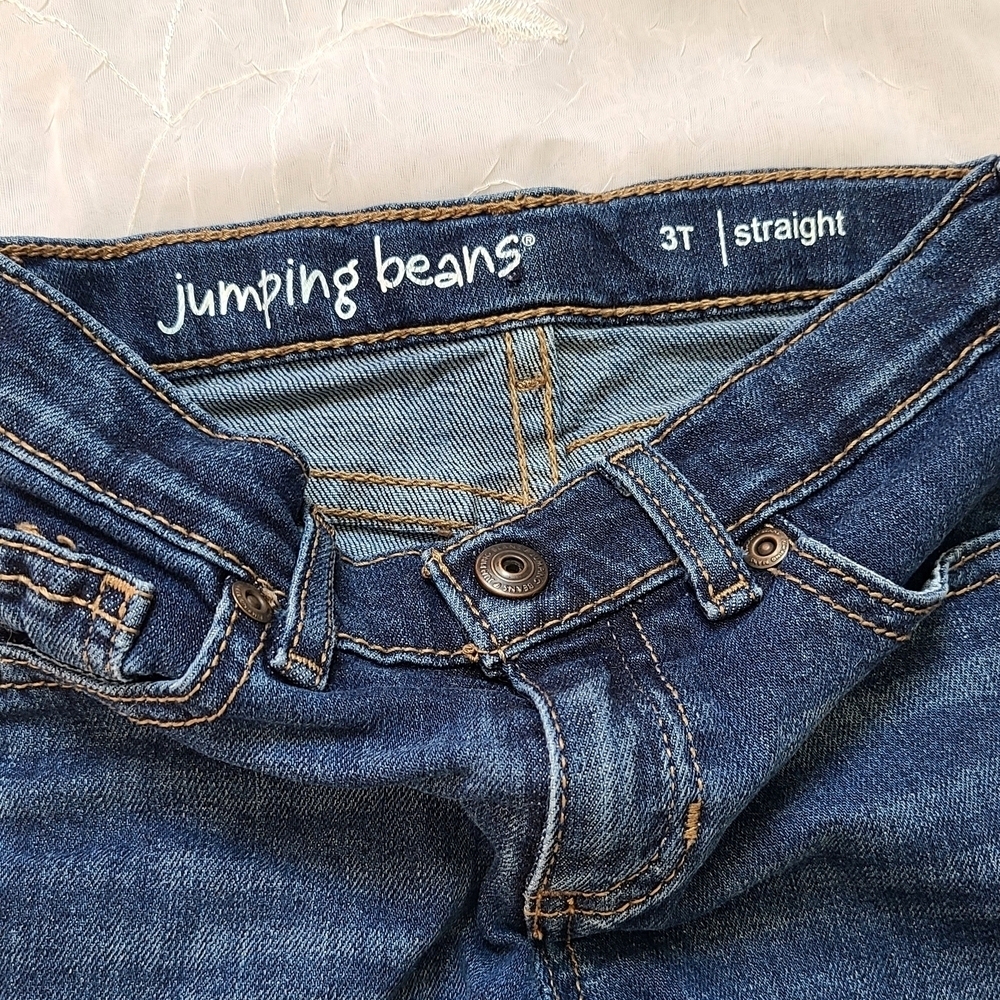 Jumping Beans Blue Straight Leg Jeans with Classic Style For Boys - Picture 6 of 8